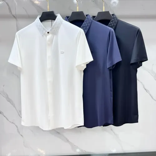 Replica Dolce & Gabbana D&G Shirts Short Sleeved For Men #1470120 $76.00 USD for Wholesale