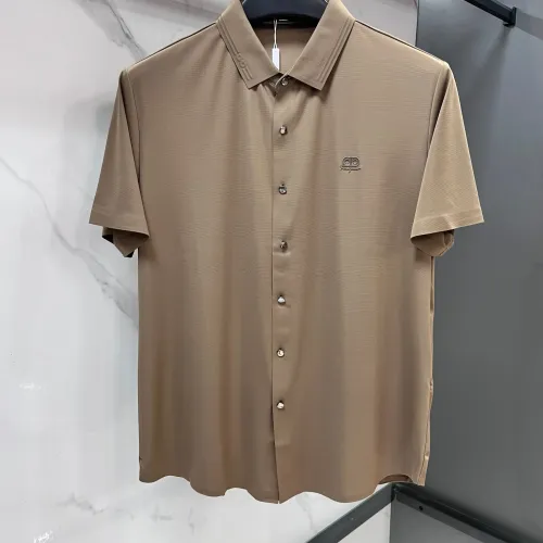Wholesale Salvatore Ferragamo Shirts Short Sleeved For Men #1470124 $76.00 USD, Wholesale Quality Replica Salvatore Ferragamo Shirts