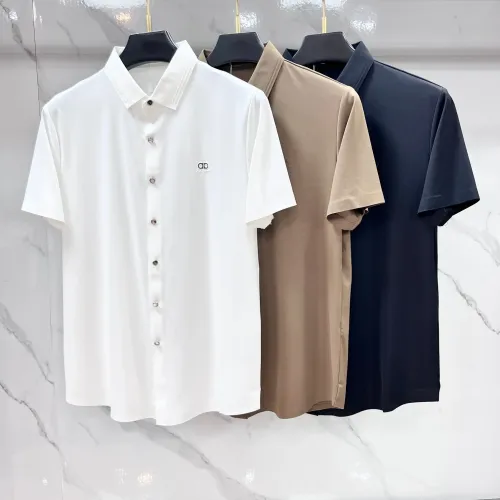 Replica Salvatore Ferragamo Shirts Short Sleeved For Men #1470124 $76.00 USD for Wholesale