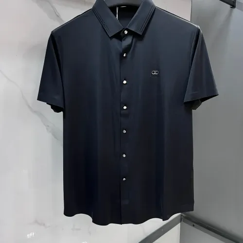 Wholesale Salvatore Ferragamo Shirts Short Sleeved For Men #1470125 $76.00 USD, Wholesale Quality Replica Salvatore Ferragamo Shirts
