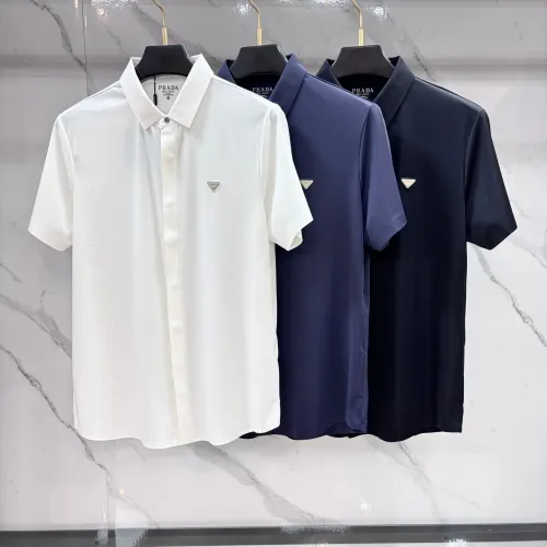 Replica Prada Shirts Short Sleeved For Men #1470126 $76.00 USD for Wholesale