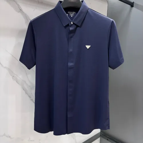 Wholesale Prada Shirts Short Sleeved For Men #1470127 $76.00 USD, Wholesale Quality Replica Prada Shirts