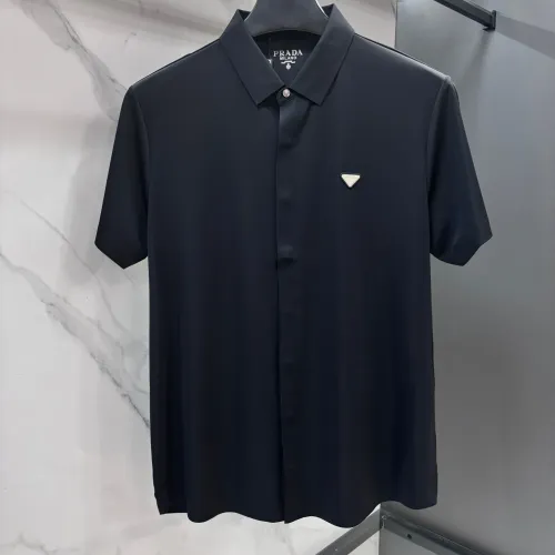 Wholesale Prada Shirts Short Sleeved For Men #1470128 $76.00 USD, Wholesale Quality Replica Prada Shirts