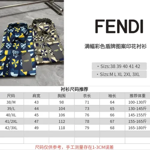 Replica Fendi Shirts Long Sleeved For Men #1470294 $64.00 USD for Wholesale