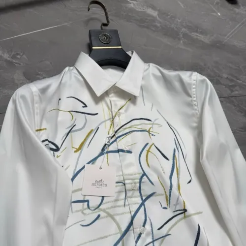 Replica Hermes Shirts Long Sleeved For Men #1470297 $64.00 USD for Wholesale