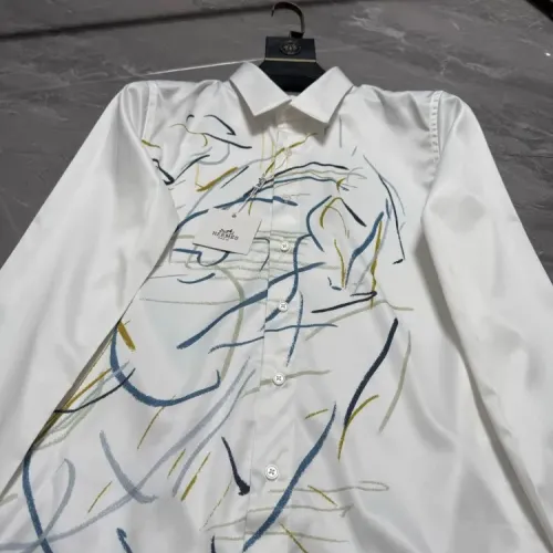 Replica Hermes Shirts Long Sleeved For Men #1470297 $64.00 USD for Wholesale