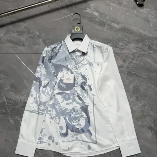 Wholesale Hermes Shirts Long Sleeved For Men #1470298 $64.00 USD, Wholesale Quality Replica Hermes Shirts