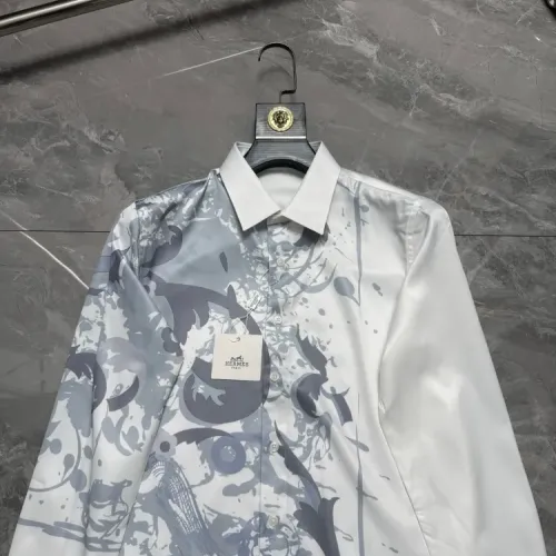 Replica Hermes Shirts Long Sleeved For Men #1470298 $64.00 USD for Wholesale