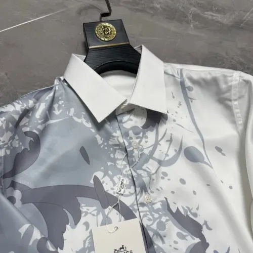 Replica Hermes Shirts Long Sleeved For Men #1470298 $64.00 USD for Wholesale