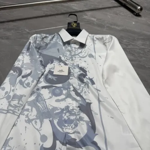 Replica Hermes Shirts Long Sleeved For Men #1470298 $64.00 USD for Wholesale