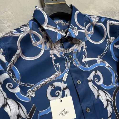 Replica Hermes Shirts Long Sleeved For Men #1470299 $64.00 USD for Wholesale