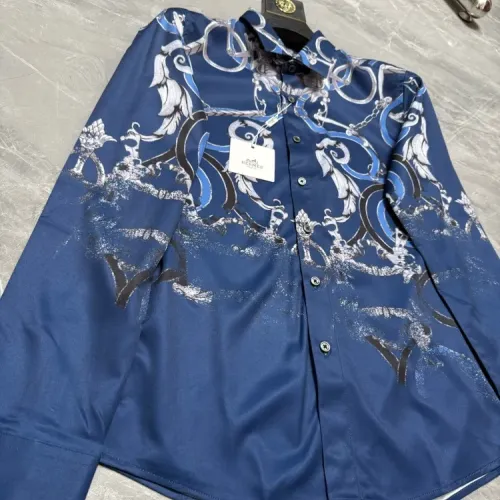 Replica Hermes Shirts Long Sleeved For Men #1470299 $64.00 USD for Wholesale