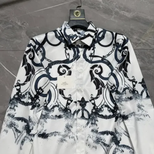 Replica Hermes Shirts Long Sleeved For Men #1470300 $64.00 USD for Wholesale