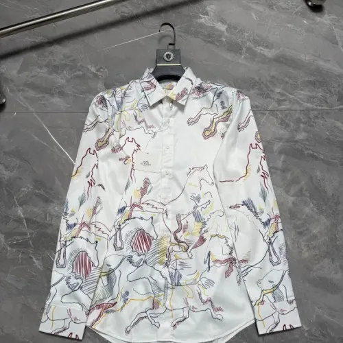 Wholesale Hermes Shirts Long Sleeved For Men #1470301 $64.00 USD, Wholesale Quality Replica Hermes Shirts