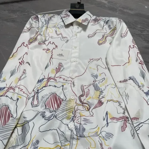 Replica Hermes Shirts Long Sleeved For Men #1470301 $64.00 USD for Wholesale