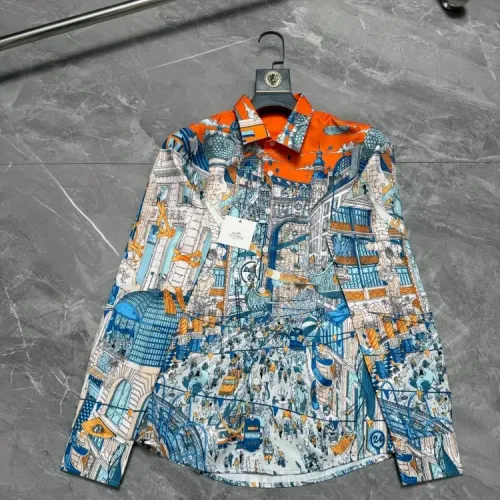 Wholesale Hermes Shirts Long Sleeved For Men #1470302 $64.00 USD, Wholesale Quality Replica Hermes Shirts