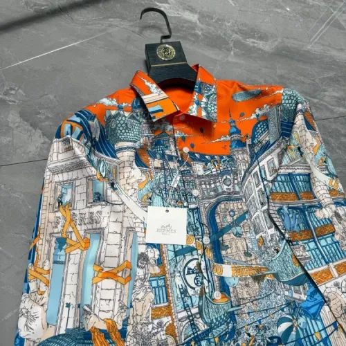 Replica Hermes Shirts Long Sleeved For Men #1470302 $64.00 USD for Wholesale