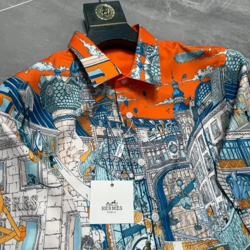 Replica Hermes Shirts Long Sleeved For Men #1470302 $64.00 USD for Wholesale