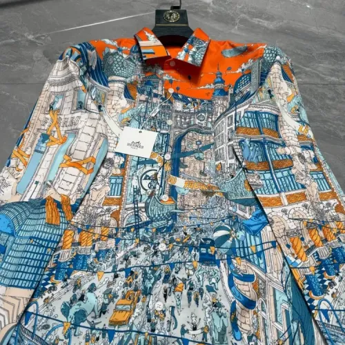 Replica Hermes Shirts Long Sleeved For Men #1470302 $64.00 USD for Wholesale