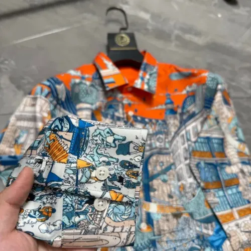Replica Hermes Shirts Long Sleeved For Men #1470302 $64.00 USD for Wholesale