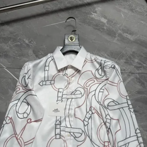 Replica Hermes Shirts Long Sleeved For Men #1470304 $64.00 USD for Wholesale