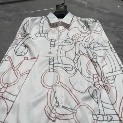 Replica Hermes Shirts Long Sleeved For Men #1470304 $64.00 USD for Wholesale