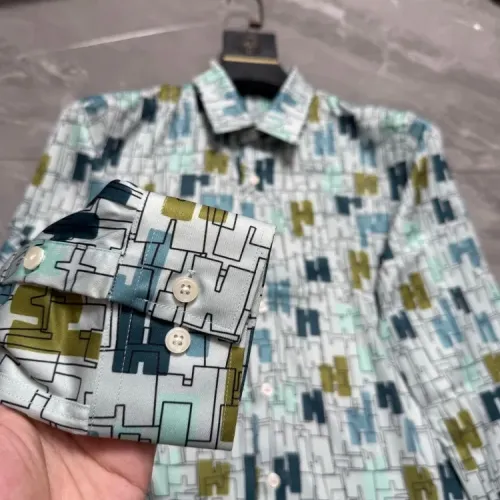 Replica Hermes Shirts Long Sleeved For Men #1470305 $64.00 USD for Wholesale