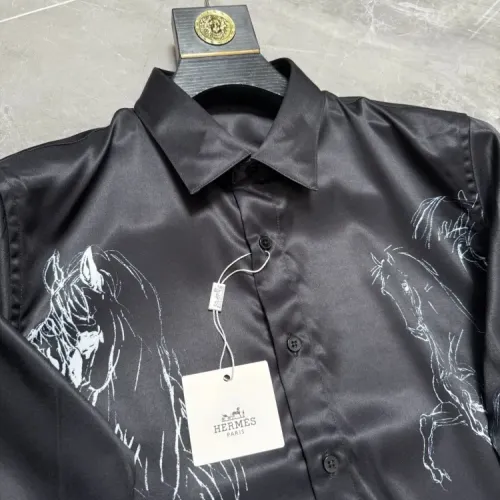 Replica Hermes Shirts Long Sleeved For Men #1470307 $64.00 USD for Wholesale