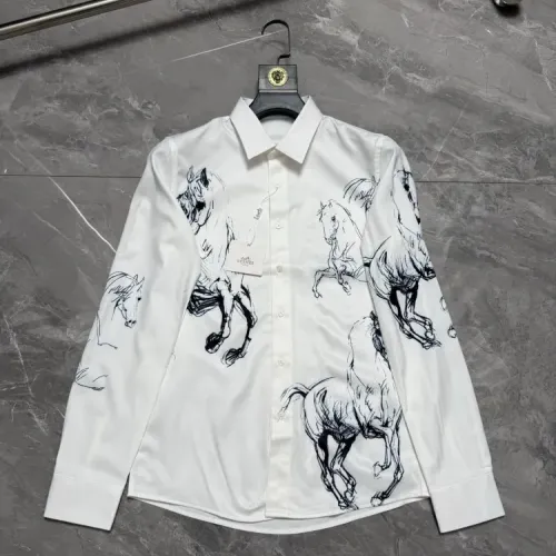 Wholesale Hermes Shirts Long Sleeved For Men #1470309 $64.00 USD, Wholesale Quality Replica Hermes Shirts