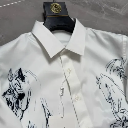 Replica Hermes Shirts Long Sleeved For Men #1470309 $64.00 USD for Wholesale