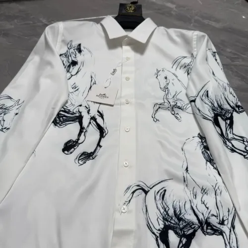 Replica Hermes Shirts Long Sleeved For Men #1470309 $64.00 USD for Wholesale