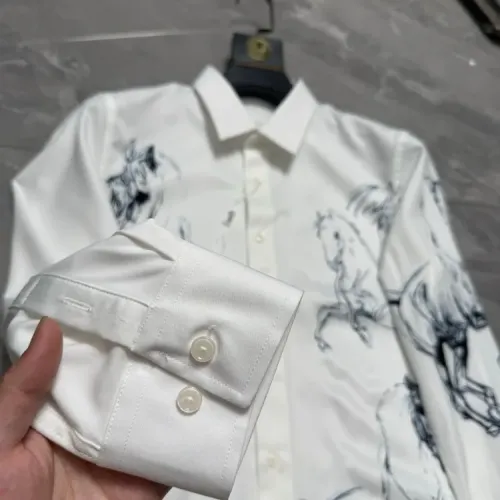 Replica Hermes Shirts Long Sleeved For Men #1470309 $64.00 USD for Wholesale