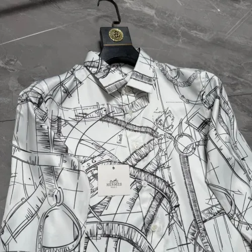 Replica Hermes Shirts Long Sleeved For Men #1470311 $64.00 USD for Wholesale