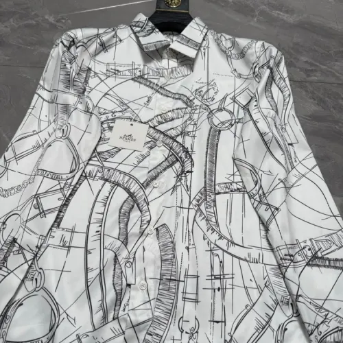 Replica Hermes Shirts Long Sleeved For Men #1470311 $64.00 USD for Wholesale
