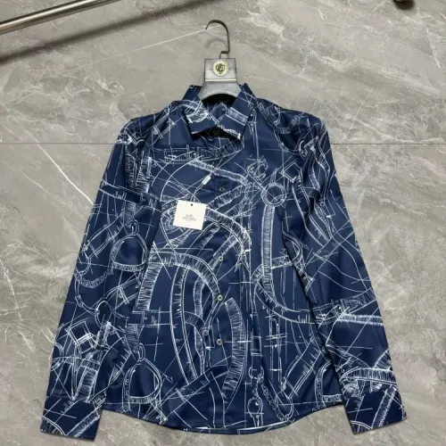 Wholesale Hermes Shirts Long Sleeved For Men #1470312 $64.00 USD, Wholesale Quality Replica Hermes Shirts