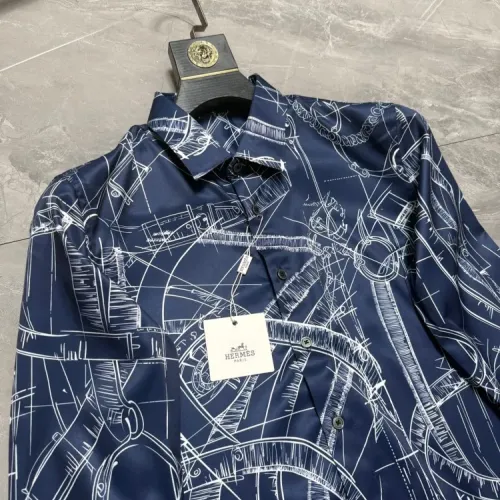 Replica Hermes Shirts Long Sleeved For Men #1470312 $64.00 USD for Wholesale