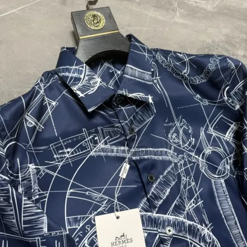 Replica Hermes Shirts Long Sleeved For Men #1470312 $64.00 USD for Wholesale