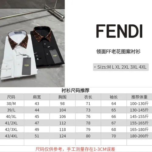 Replica Fendi Shirts Long Sleeved For Men #1470381 $72.00 USD for Wholesale