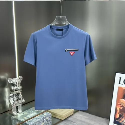 Wholesale Prada T-Shirts Short Sleeved For Men #1470548 $64.00 USD, Wholesale Quality Replica Prada T-Shirts
