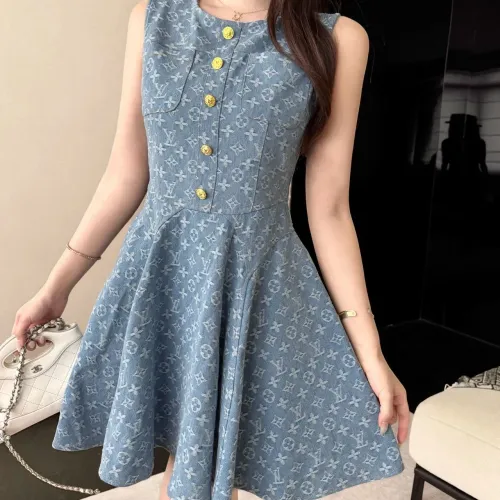Wholesale Louis Vuitton LV Dresses Sleeveless For Women #1470579 $100.00 USD, Wholesale Quality Replica Louis Vuitton LV Dresses