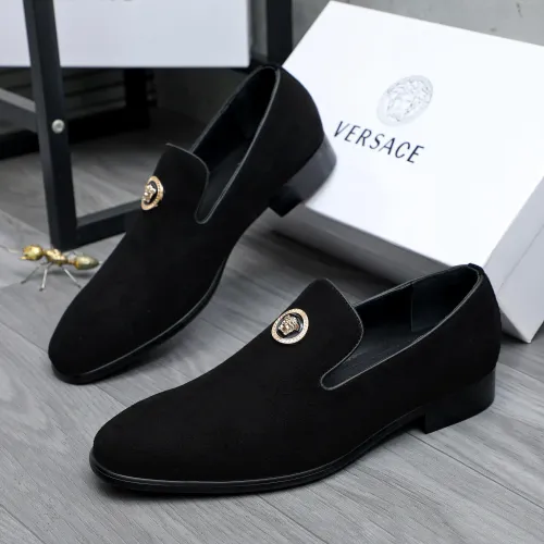 Wholesale Versace Leather Shoes For Men #1470800 $92.00 USD, Wholesale Quality Replica Versace Leather Shoes