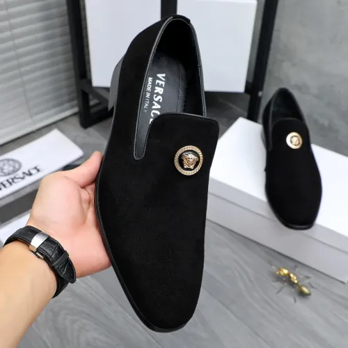 Replica Versace Leather Shoes For Men #1470800 $92.00 USD for Wholesale