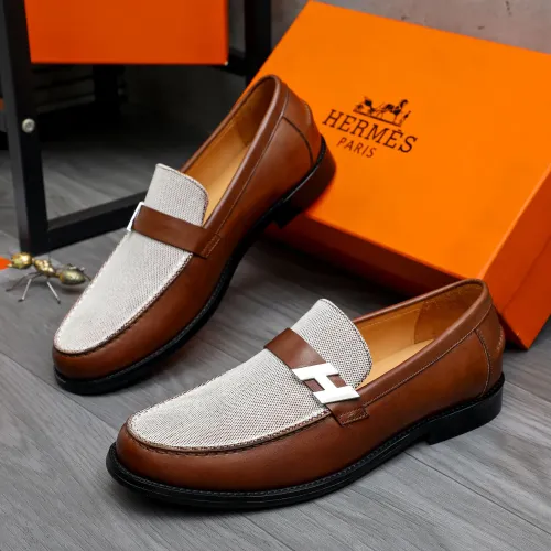 Wholesale Hermes Leather Shoes For Men #1470946 $98.00 USD, Wholesale Quality Replica Hermes Leather Shoes