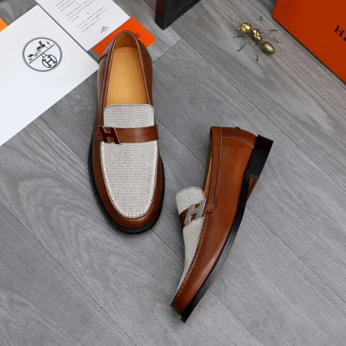 Replica Hermes Leather Shoes For Men #1470946 $98.00 USD for Wholesale