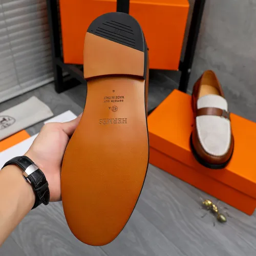 Replica Hermes Leather Shoes For Men #1470946 $98.00 USD for Wholesale