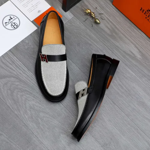 Replica Hermes Leather Shoes For Men #1470947 $98.00 USD for Wholesale