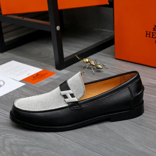 Replica Hermes Leather Shoes For Men #1470947 $98.00 USD for Wholesale