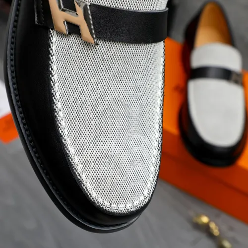Replica Hermes Leather Shoes For Men #1470947 $98.00 USD for Wholesale