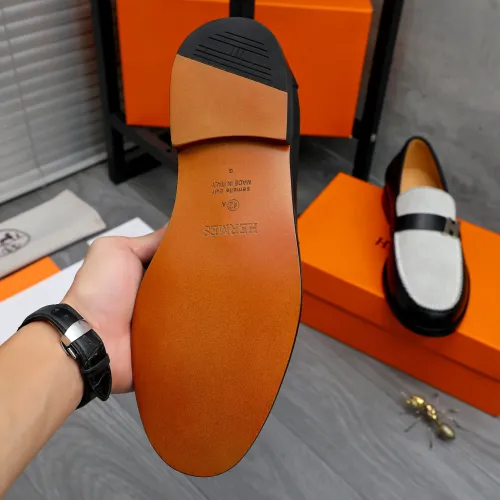 Replica Hermes Leather Shoes For Men #1470947 $98.00 USD for Wholesale