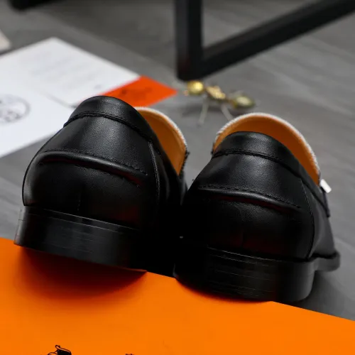 Replica Hermes Leather Shoes For Men #1470947 $98.00 USD for Wholesale
